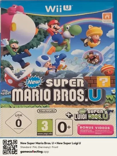 New Super Mario Bros. U + New Super Luigi U Nintendo Wii U, Germany box front