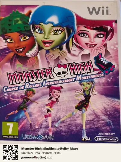 Monster High: Skultimate Roller Maze Nintendo Wii, France box front