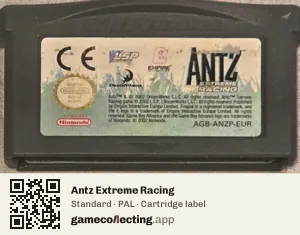 Antz Extreme Racing Game Boy Advance, PAL cartridge label