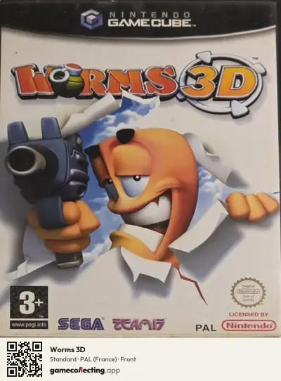 Worms 3D Nintendo GameCube, France box front
