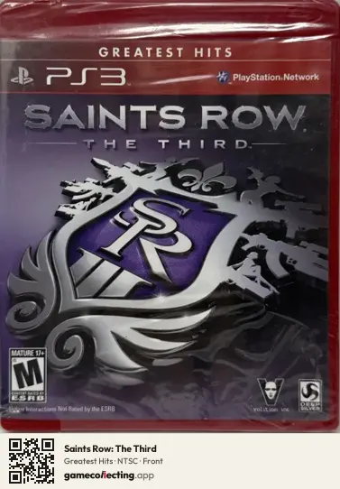 Saints Row: The Third PlayStation 3, NTSC box front