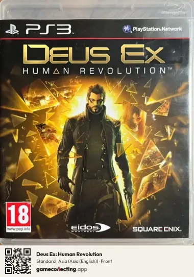 Deus Ex: Human Revolution PlayStation 3, Asia (English) box front