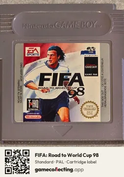 FIFA: Road to World Cup 98 Game Boy, PAL cartridge label