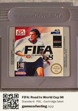 FIFA: Road to World Cup 98 Game Boy, PAL cartridge label