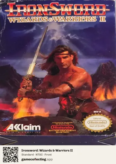 Ironsword: Wizards & Warriors II Nintendo Entertainment System, NTSC box front