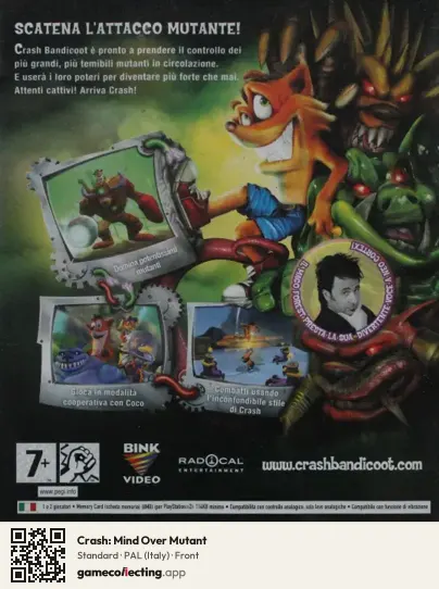 Crash: Mind Over Mutant PlayStation 2, Italy box front