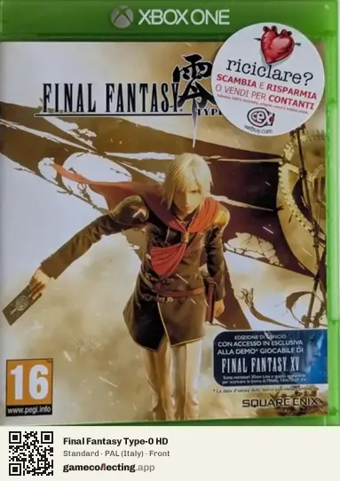 Final Fantasy Type-0 HD Xbox One, Italy box front