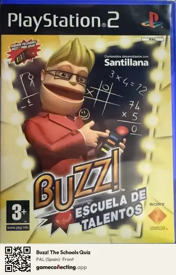 Buzz! The Schools Quiz PlayStation 2, Spain box front