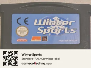 Winter Sports Game Boy Advance, PAL cartridge label