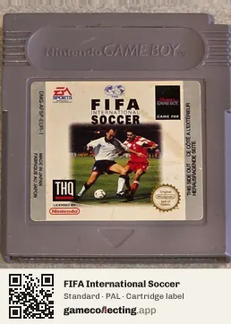 FIFA International Soccer Game Boy, PAL cartridge label