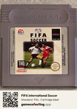 FIFA International Soccer Game Boy, PAL cartridge label