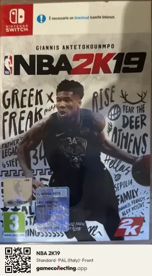 NBA 2K19 Nintendo Switch, Italy box front