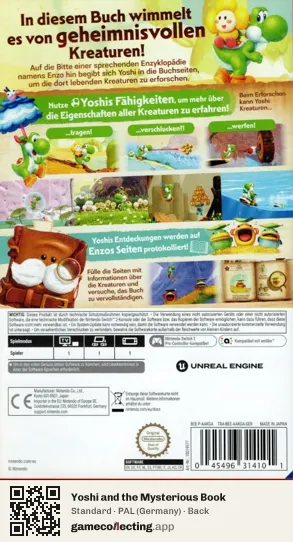 Yoshi and the Mysterious Book Nintendo Switch 2, Germany box back