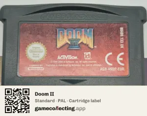Doom II Game Boy Advance, PAL cartridge label