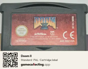 Doom II Game Boy Advance, PAL cartridge label
