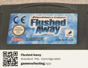 Flushed Away Game Boy Advance, PAL cartridge label