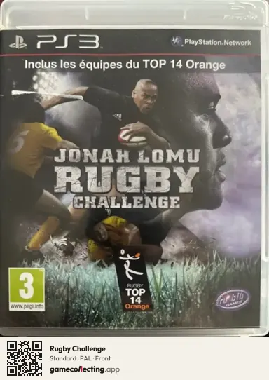 Rugby Challenge PlayStation 3, PAL box front