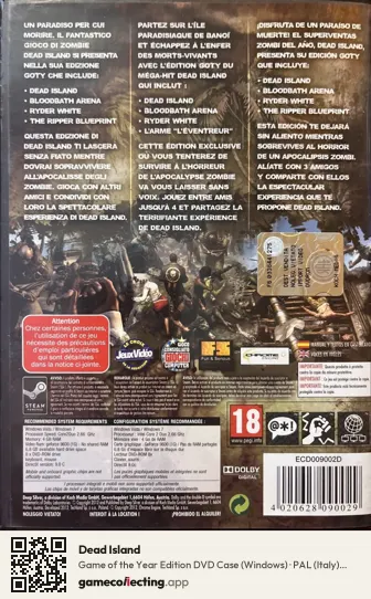 Dead Island Computer, Italy box back