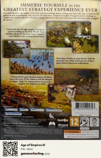 Age of Empires III Computer, PAL box back