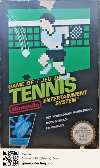 Tennis Nintendo Entertainment System, France box front