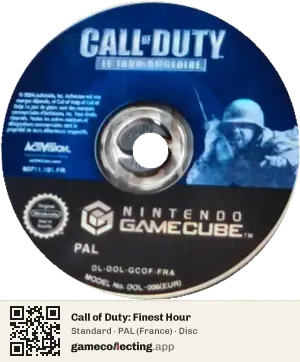 Call of Duty: Finest Hour Nintendo GameCube, PAL disc