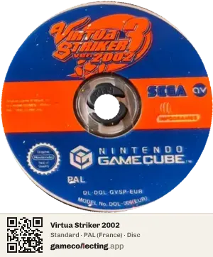 Virtua Striker 2002 Nintendo GameCube, PAL disc
