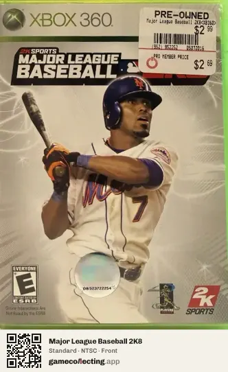 Major League Baseball 2K8 Xbox 360, NTSC box front