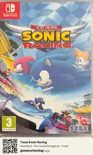 Team Sonic Racing Nintendo Switch, United Kingdom box front