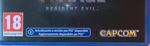 Resident Evil Village, the PEGI square on its front