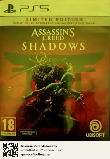 Assassin's Creed Shadows PlayStation 5, France box front
