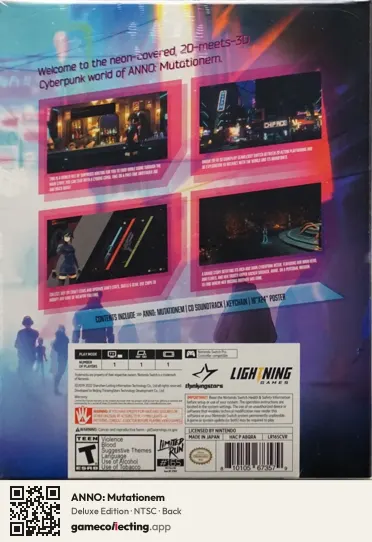 ANNO: Mutationem Nintendo Switch, NTSC box back