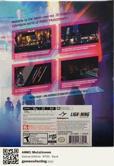 ANNO: Mutationem Nintendo Switch, NTSC box back