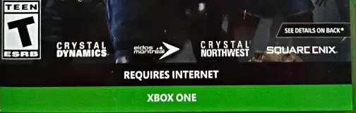Marvel's Avengers, the ESRB box on its front
