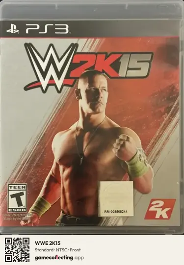 WWE 2K15 PlayStation 3, NTSC box front