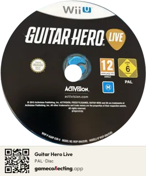 Guitar Hero Live Nintendo Wii U, PAL disc