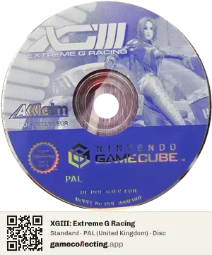 XGIII: Extreme G Racing Nintendo GameCube, PAL disc