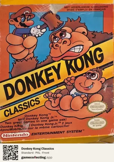 Donkey Kong Classics Nintendo Entertainment System, PAL box front