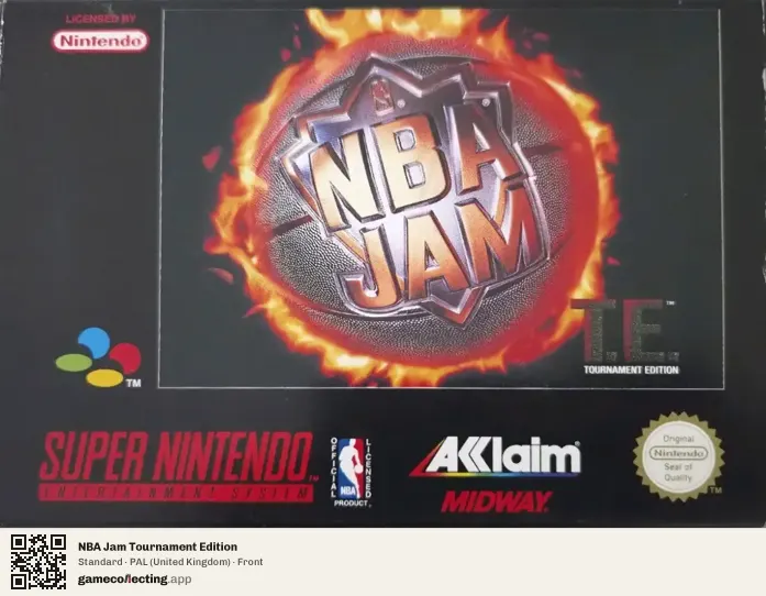 NBA Jam Tournament Edition Super Nintendo Entertainment System, United Kingdom box front
