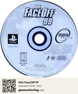 NHL FaceOff 99 PlayStation, NTSC disc