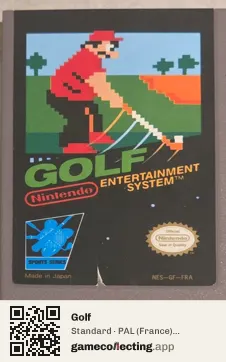 Golf Nintendo Entertainment System, PAL cartridge label