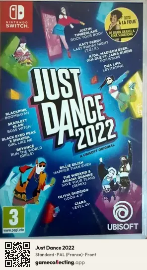 Just Dance 2022 Nintendo Switch, France box front