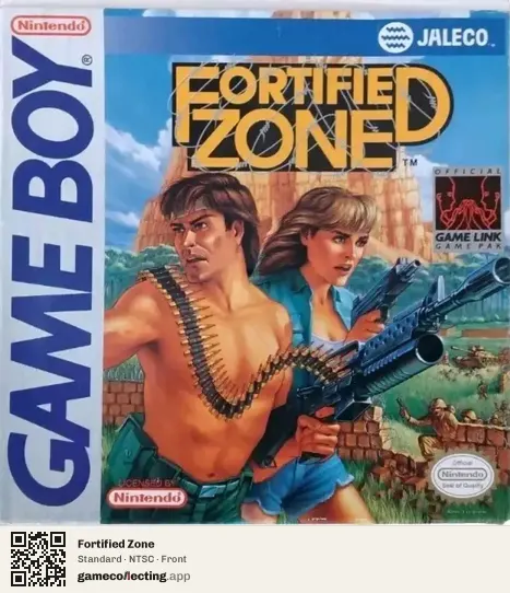 Fortified Zone Game Boy, NTSC box front