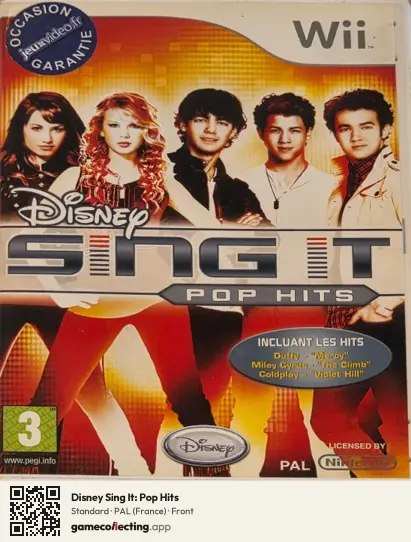 Disney Sing It: Pop Hits Nintendo Wii, France box front