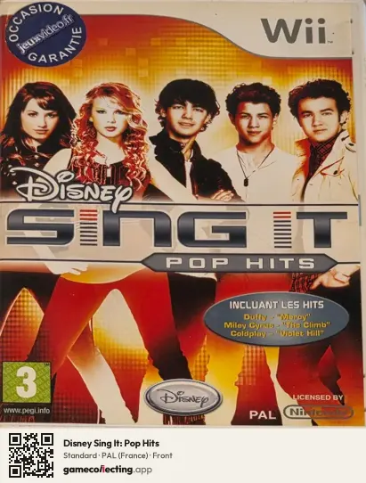 Disney Sing It: Pop Hits Nintendo Wii, France box front
