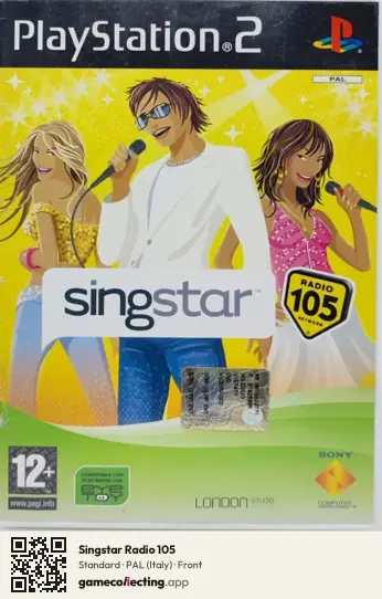 Singstar Radio 105 PlayStation 2, Italy box front