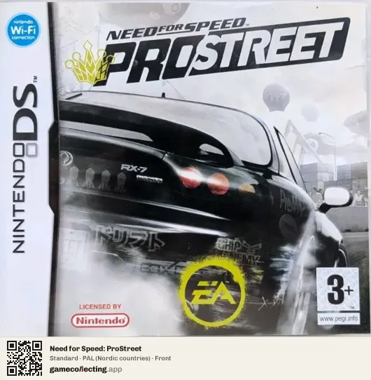 Need for Speed: ProStreet Nintendo DS, Nordic countries box front