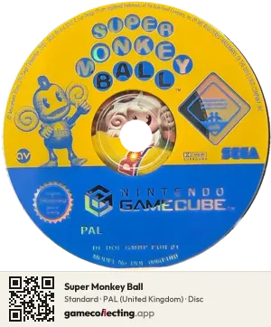 Super Monkey Ball Nintendo GameCube, PAL disc