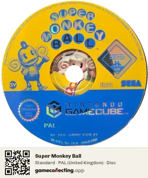 Super Monkey Ball Nintendo GameCube, PAL disc