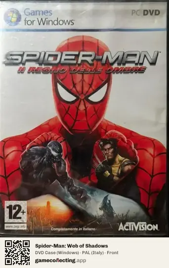 Spider-Man: Web of Shadows Computer, Italy box front