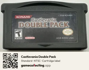 Castlevania Double Pack Game Boy Advance, NTSC cartridge label